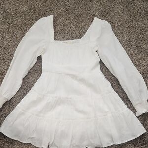 Elegant White Casual Dress